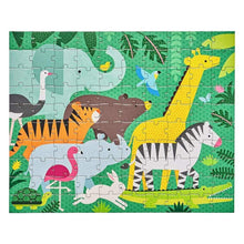 Petit Collage - Animal Menagerie 2-sided Puzzle 49pc