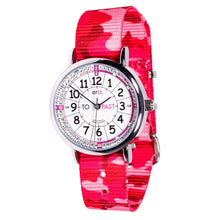 EasyRead Past & To Time Teacher Watch - Pink Camo Strap with White Face