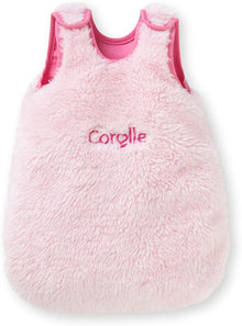 Pink plush sleeping bag accessory for 30cm Mon Premier Corolle baby dolls