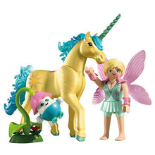 PLAYMOBIL Sunshine Blossom golden unicorn with fairy and Joyling 71842