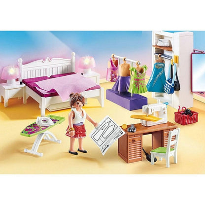 Playmobil Dollhouse - Bedroom with Sewing Corner | 70208