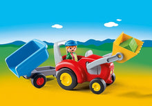 Playmobil - 1.2.3 Tractor With Trailer 6964