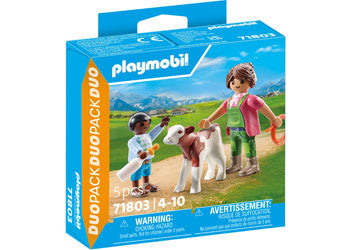Playmobil  - DuoPack - Farmer with Calf 71803