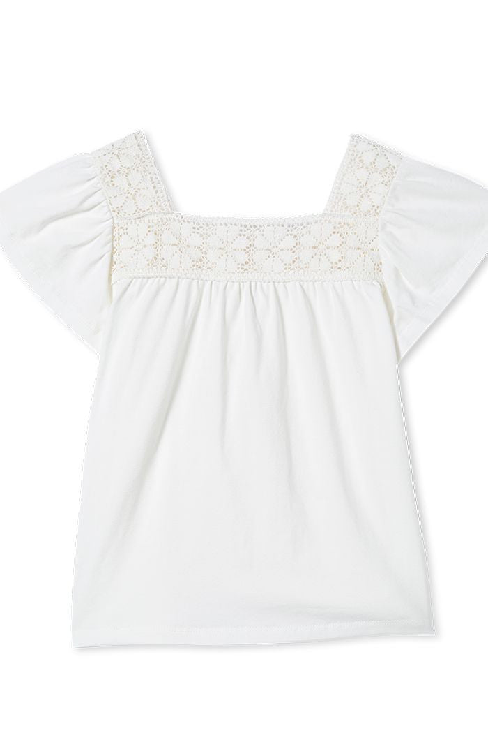 Crochet Detail White Tee