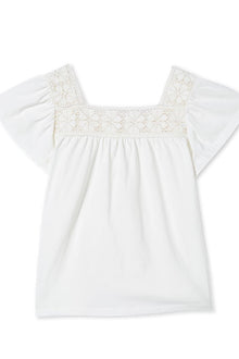 Crochet Detail White Tee