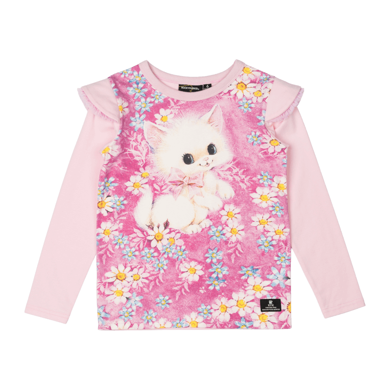White Kitten Long Sleeve T-Shirt