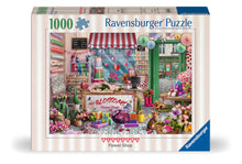 Ravensburger Blossoms Flower Shop 1000 piece puzzle featuring colourful floral boutique and gift shop artwork