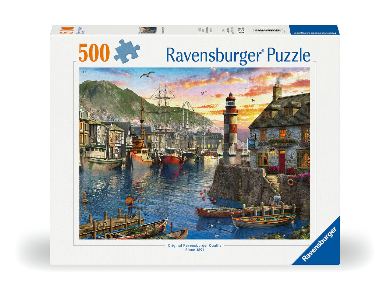 Ravensburger 500pc - Sunrise at the Port Puzzle