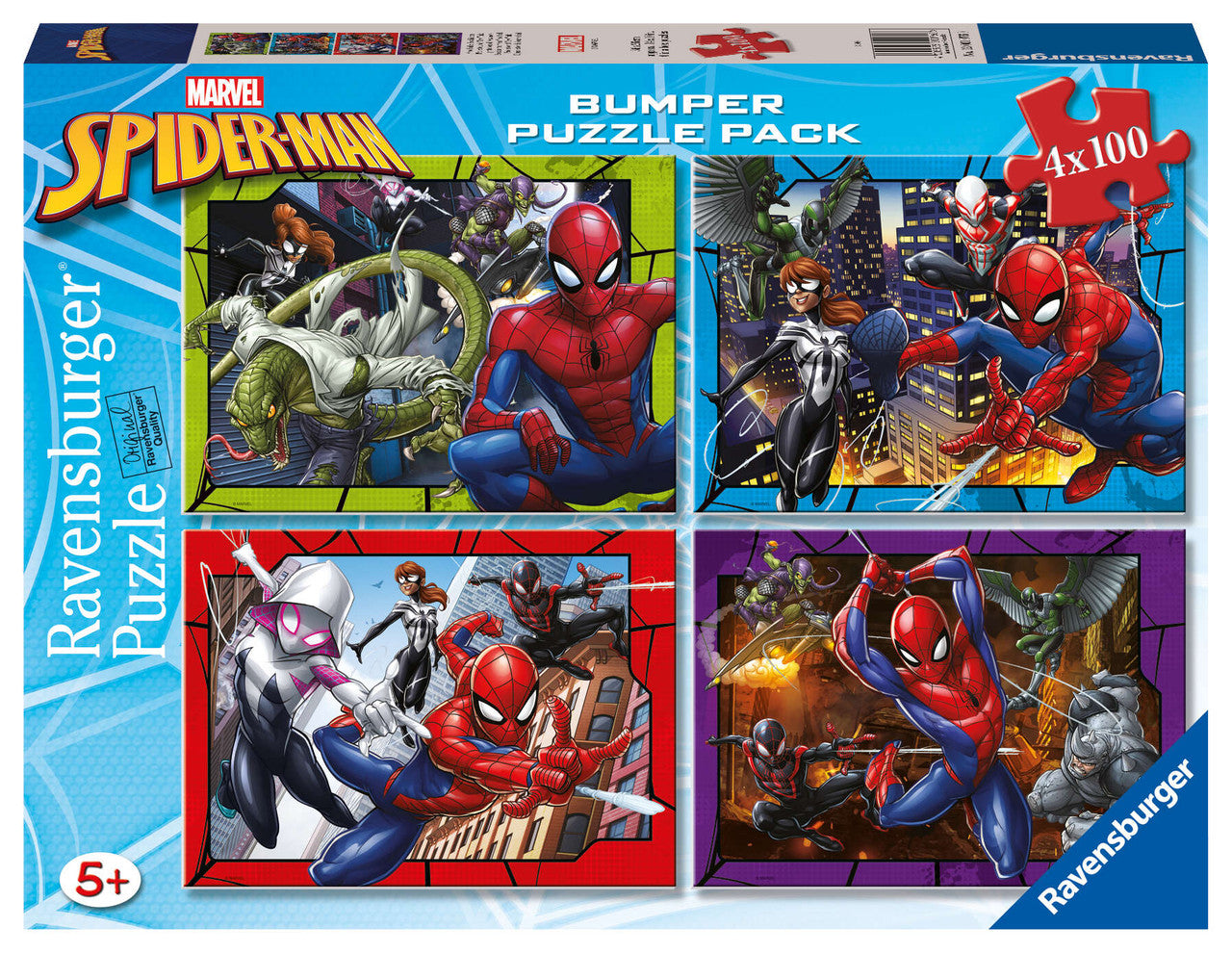 Ravensburger 4x100pc - Marvel Spider-Man Bumper Pack Puzzles