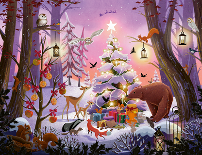 Ravensburger 2000pc - Christmas in the Woods Puzzle