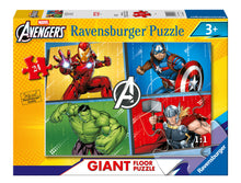 Ravensburger Marvel Avengers 24-piece giant floor puzzle featuring Iron Man, Captain America, Hulk and Thor