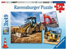Ravensburger 3x49pc - Digger at Work! Puzzle