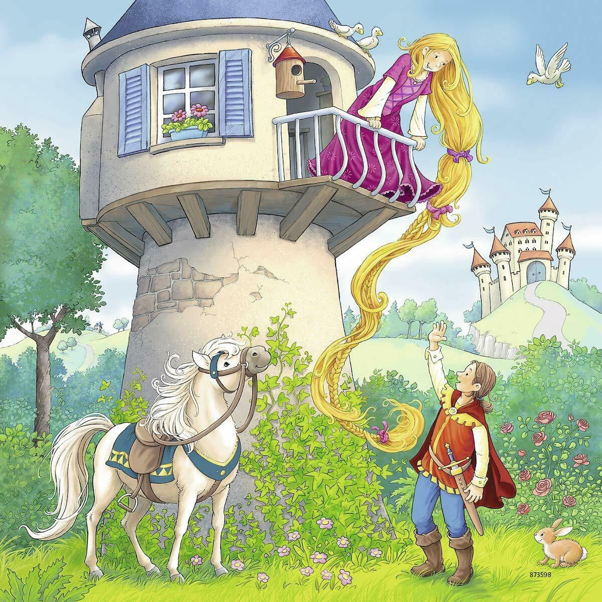 Ravensburger 3x49pc- Rapunzel, Riding Hood and Frog Puzzle