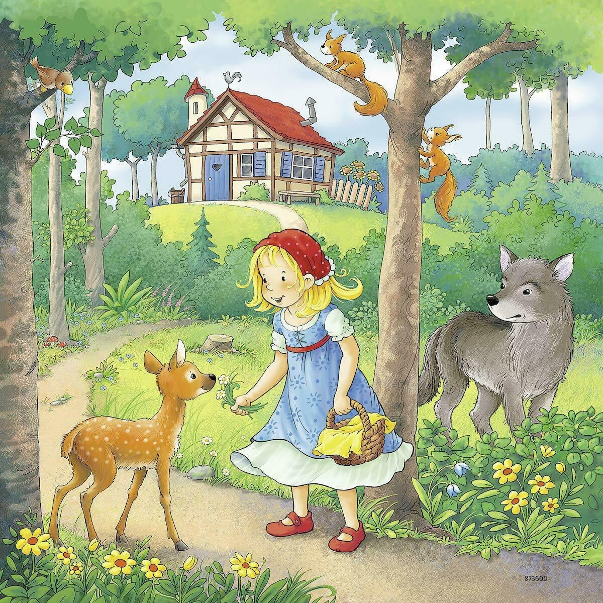 Ravensburger 3x49pc- Rapunzel, Riding Hood and Frog Puzzle