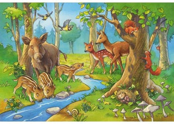 Ravensburger 2x24pc - Cute Forest Animals Puzzle