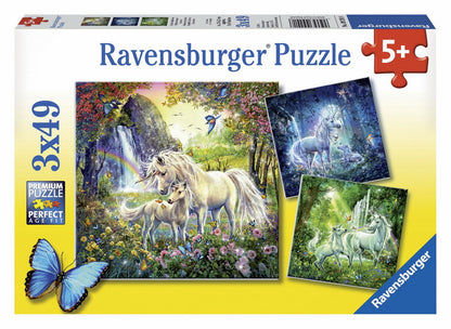 Ravensburger 3x49pc - Beautiful Unicorns Puzzle