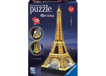 Ravensburger 216pc - Eiffel Tower At Night 3D Puzzle