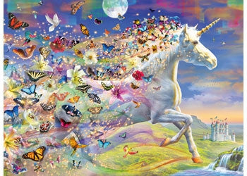 Ravensburger 500pc - Unicorn and Butterflies Brilliant Puzzle