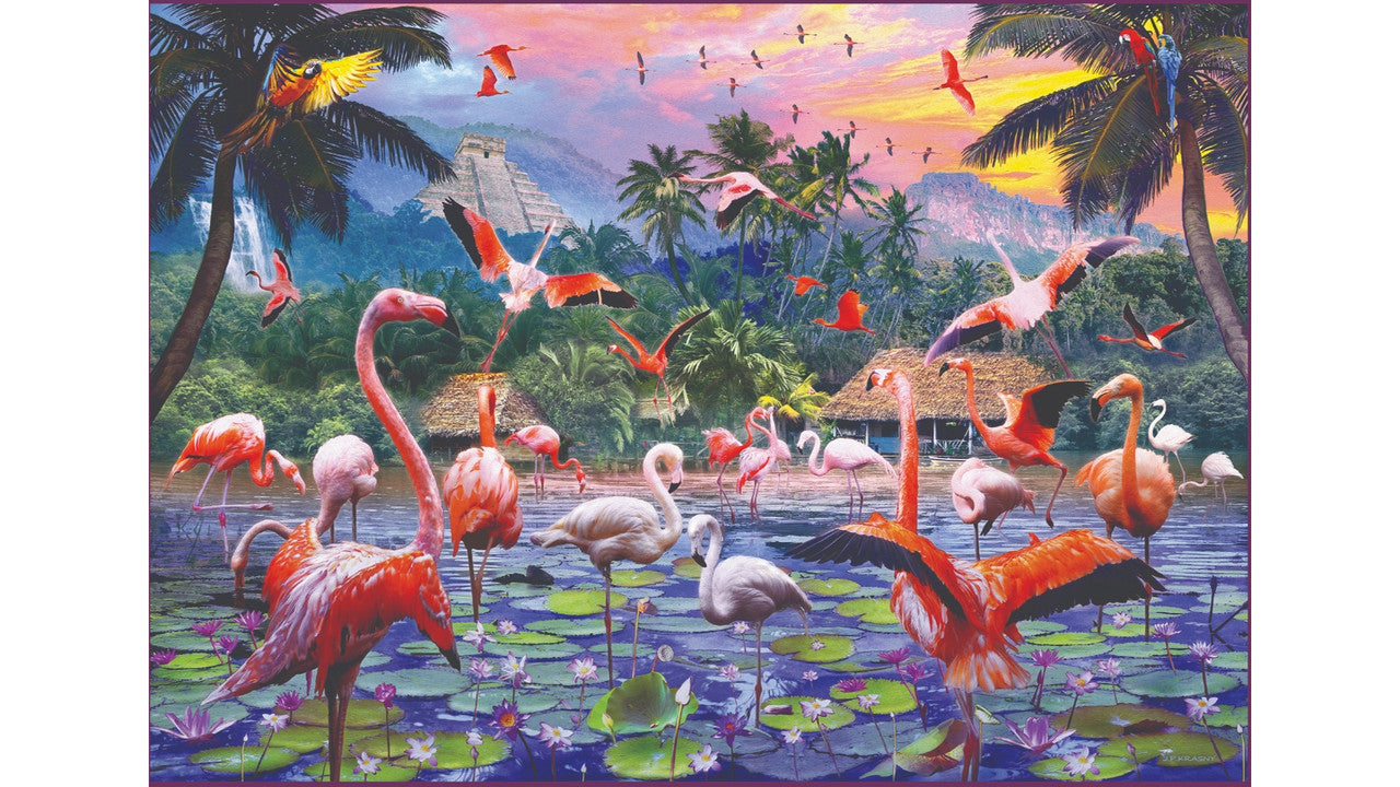 Ravensburger 1000pc Pink Flamingos Puzzle