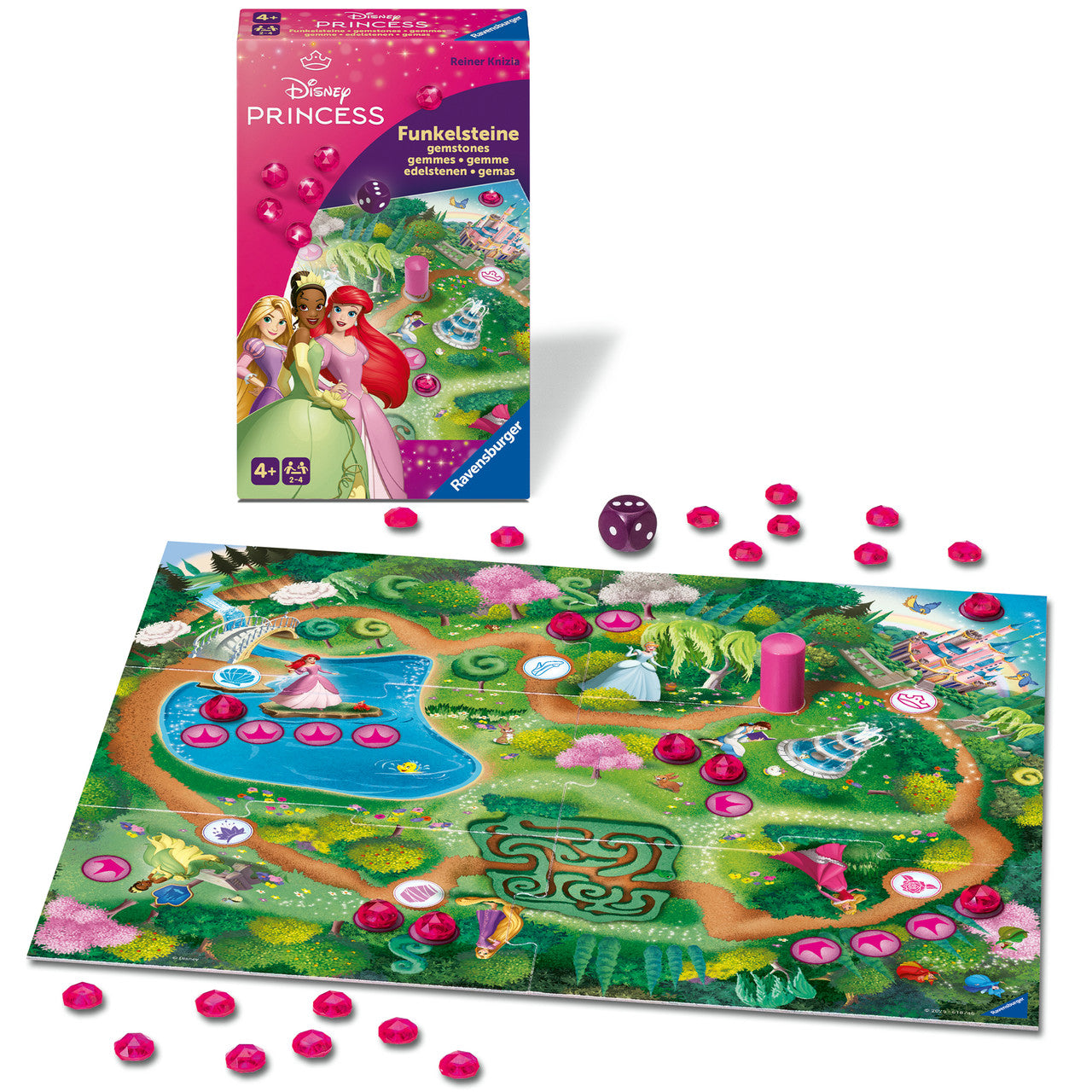 Ravensburger -  Disney Princess Gemstones Bring-Along Game