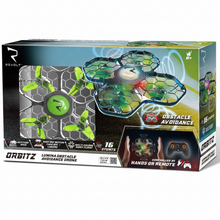 Revolt Orbitz Lumina obstacle avoidance remote control drone with LED lights in packaging
