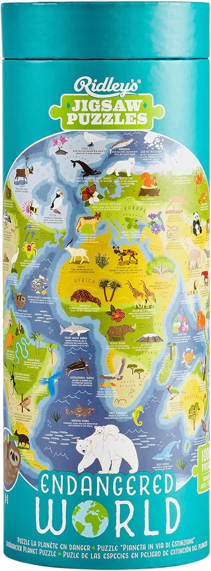 Ridley's 1000 piece Endangered World circular wildlife jigsaw puzzle