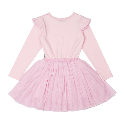 White Kitten Long Sleeve Circus Dress