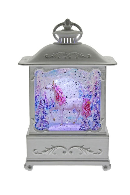 Cotton Candy - Medium White Lantern, Pink Unicorn Lantern