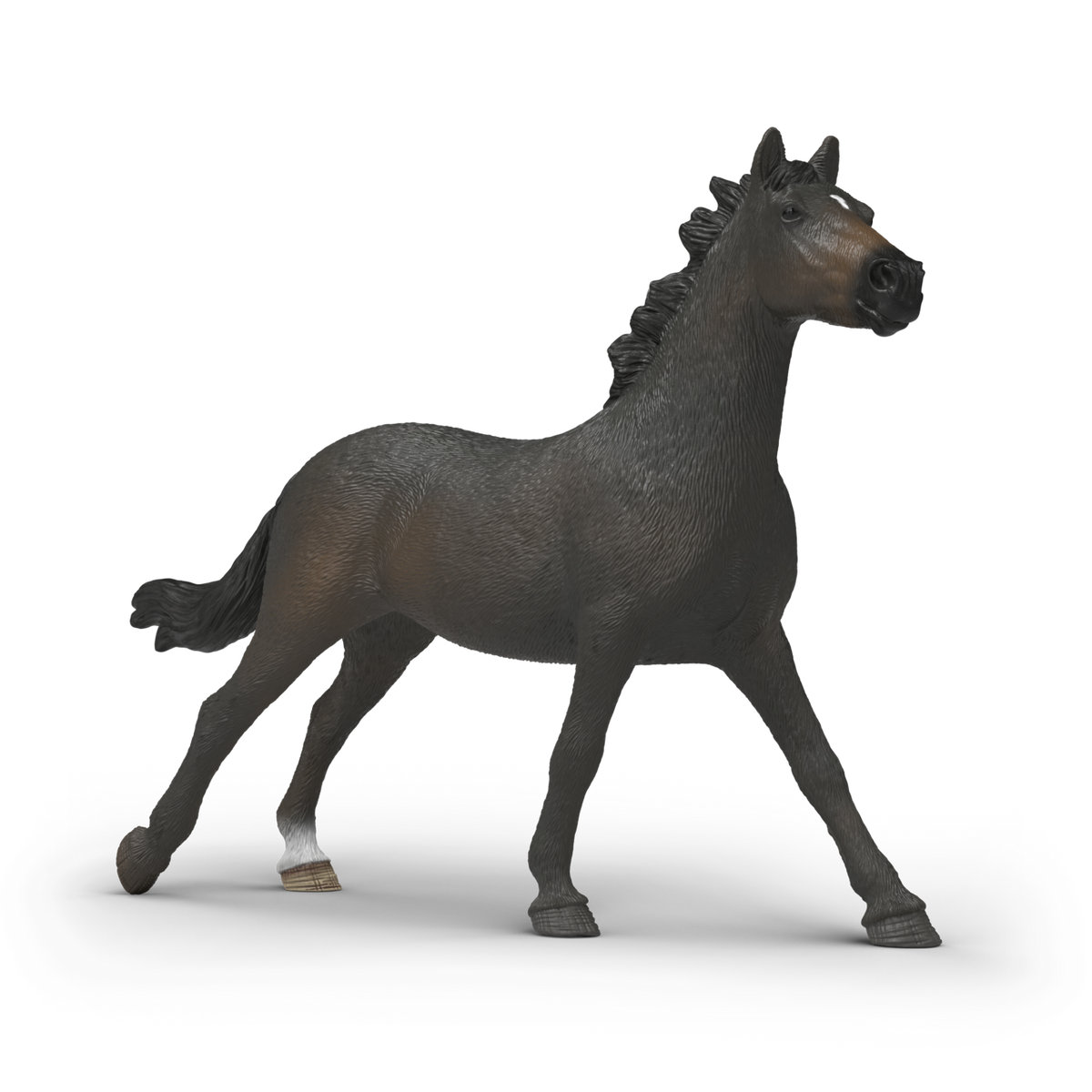 Schleich English Thoroughbred Mare 14914 hand-painted HORSE CLUB horse figurine with dark bay coat and black mane