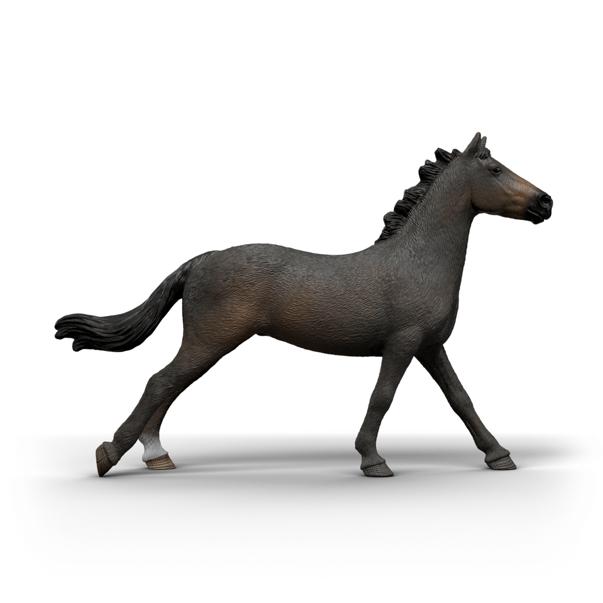 Schleich English Thoroughbred Mare 14914 hand-painted HORSE CLUB horse figurine with dark bay coat and black mane