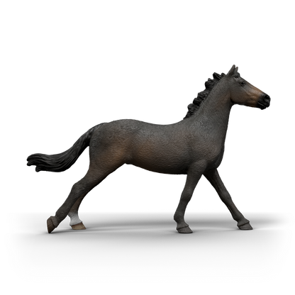 Schleich English Thoroughbred Mare 14914 hand-painted HORSE CLUB horse figurine with dark bay coat and black mane