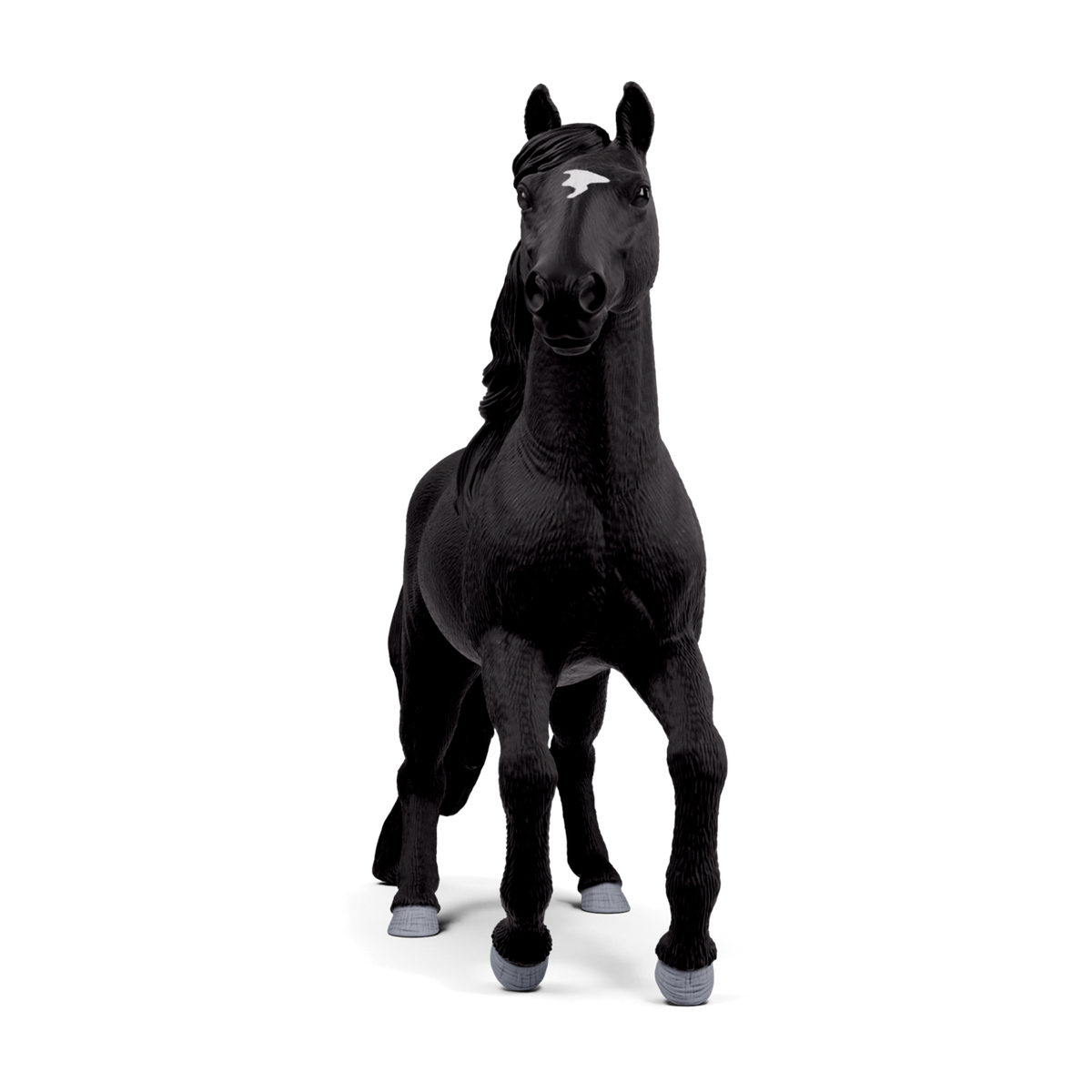 Schleich Lusitano Stallion 14918 hand-painted HORSE CLUB horse figurine in a rearing pose with black mane and tail