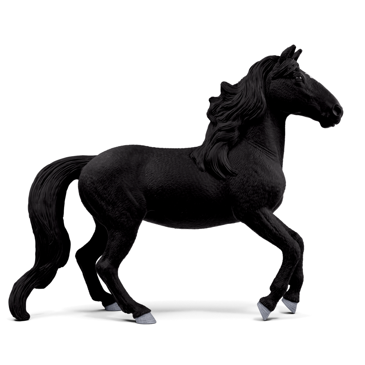 Schleich Lusitano Stallion 14918 hand-painted HORSE CLUB horse figurine in a rearing pose with black mane and tail