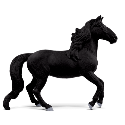 Schleich Lusitano Stallion 14918 hand-painted HORSE CLUB horse figurine in a rearing pose with black mane and tail