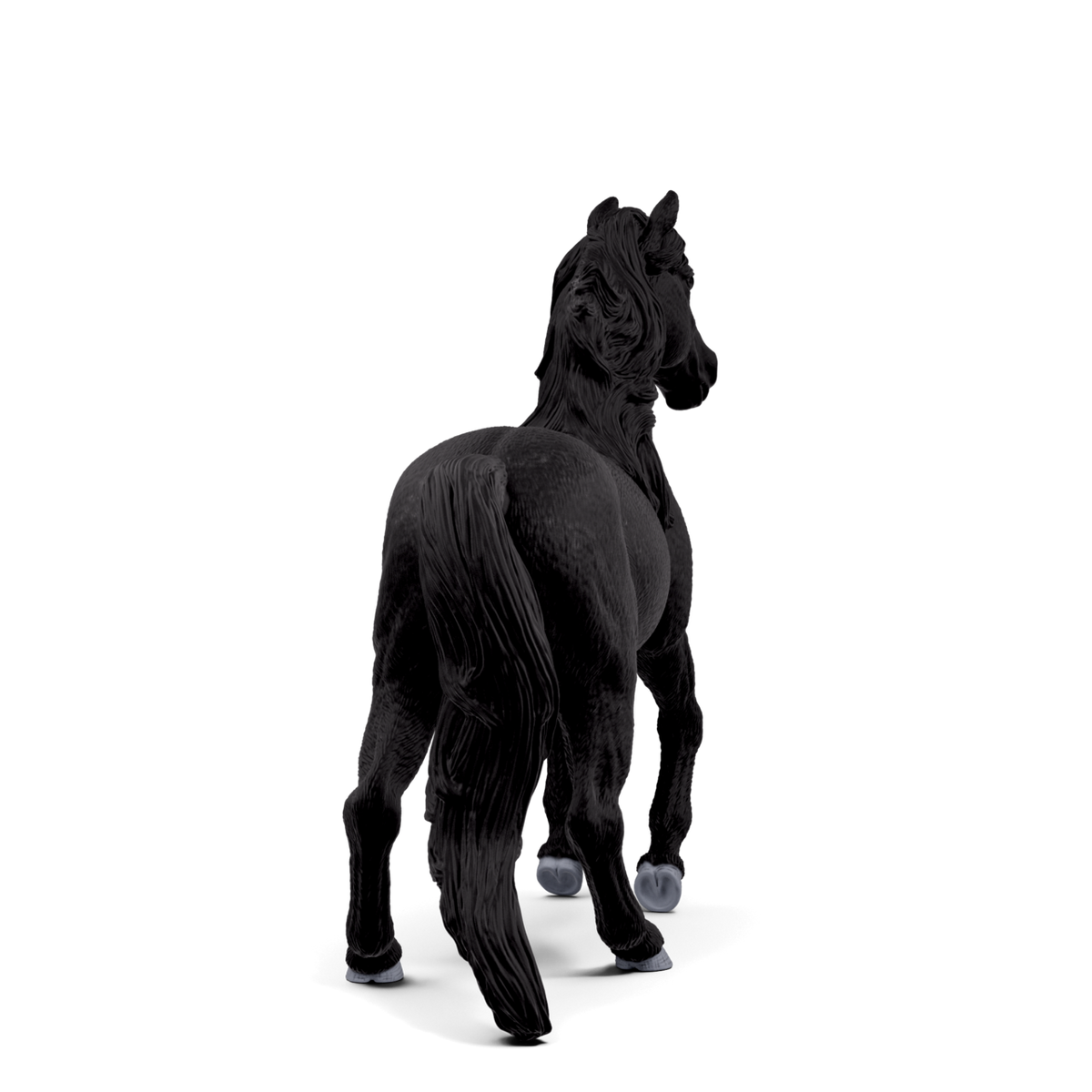 Schleich Lusitano Stallion 14918 hand-painted HORSE CLUB horse figurine in a rearing pose with black mane and tail