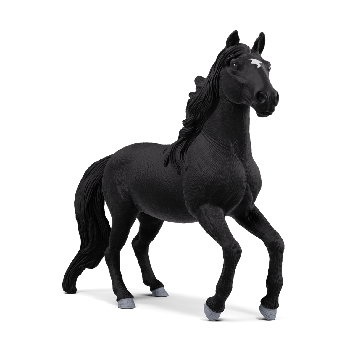 Schleich Lusitano Stallion 14918 hand-painted HORSE CLUB horse figurine in a rearing pose with black mane and tail