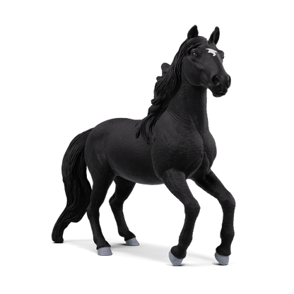 Schleich Lusitano Stallion 14918 hand-painted HORSE CLUB horse figurine in a rearing pose with black mane and tail