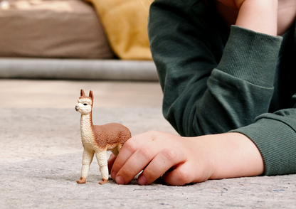 Schleich Alpaca 14928 realistic hand-painted FARM WORLD alpaca animal figure with fluffy fleece