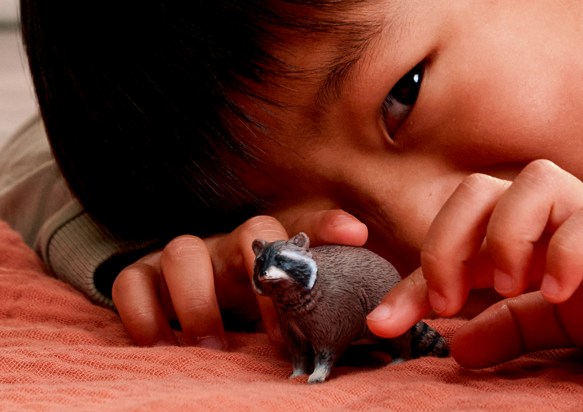 Schleich Raccoon 14937 realistic hand-painted WILD LIFE woodland animal toy figure with striped tail