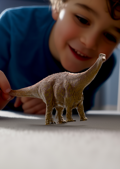 The Schleich Brontosaurus (15051) is a highly detailed hand-painted dinosaur figurine from the Schleich DINOSAURS collection. Measuring 32.7 × 5.5 × 10.8 cm, this impressive model features a long neck, whip-like tail and textured yellow-brown skin inspired by one of the largest herbivorous dinosaurs to ever walk the Earth. Suitable for children aged 3–8 years, it is perfect for imaginative prehistoric adventures, educational activities and dinosaur collections. Designed from durable, high-quality plastic, t
