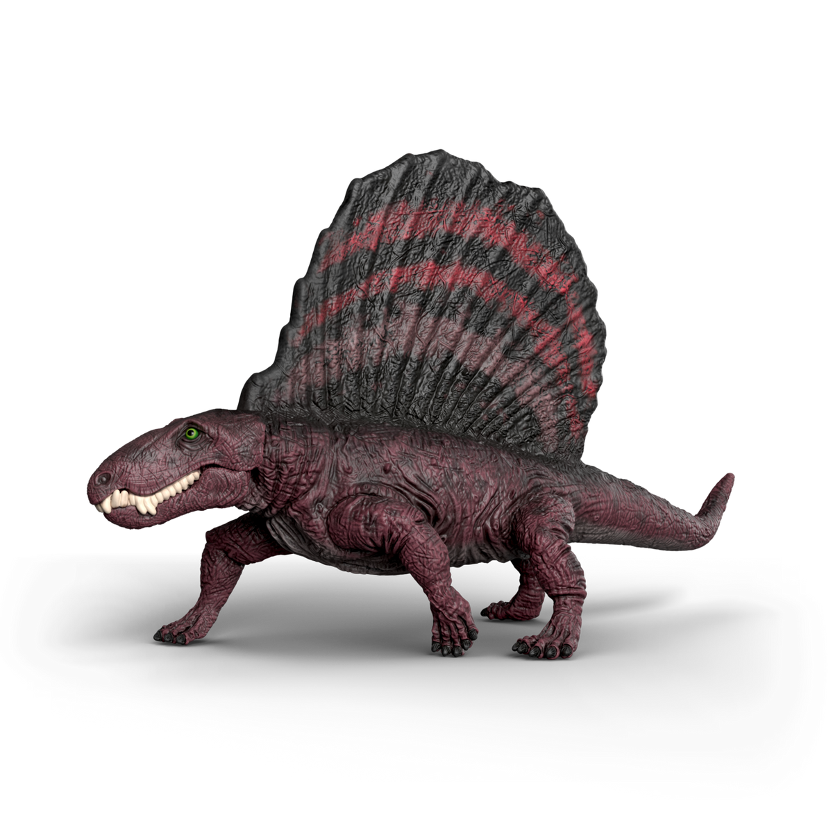 Schleich Dimetrodon 15052 hand-painted prehistoric animal figurine with movable jaw and large red sail