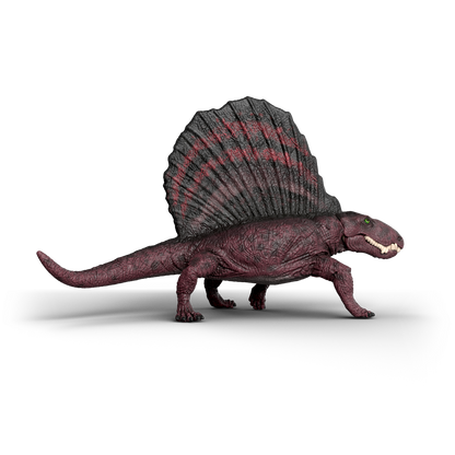 Schleich Dimetrodon 15052 hand-painted prehistoric animal figurine with movable jaw and large red sail