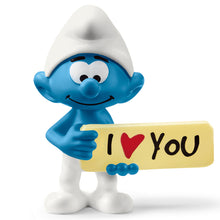 Schleich Smurfs  - Smurf with 'I Love You' Sign | 20823