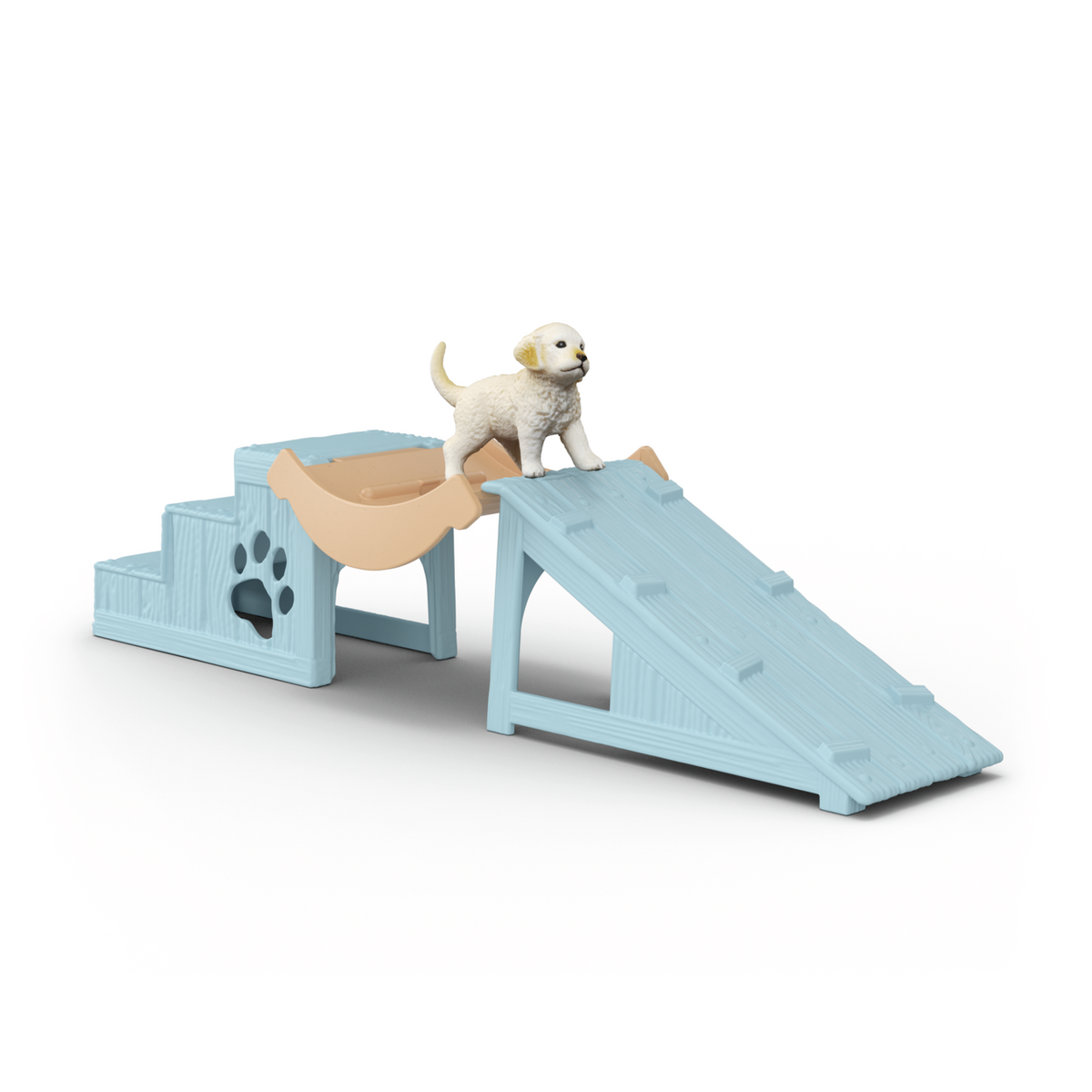 Schleich Adventure Fun for Little Puppies 42763 FARM WORLD puppy playground playset with two puppies, kennel, ramp and seesaw