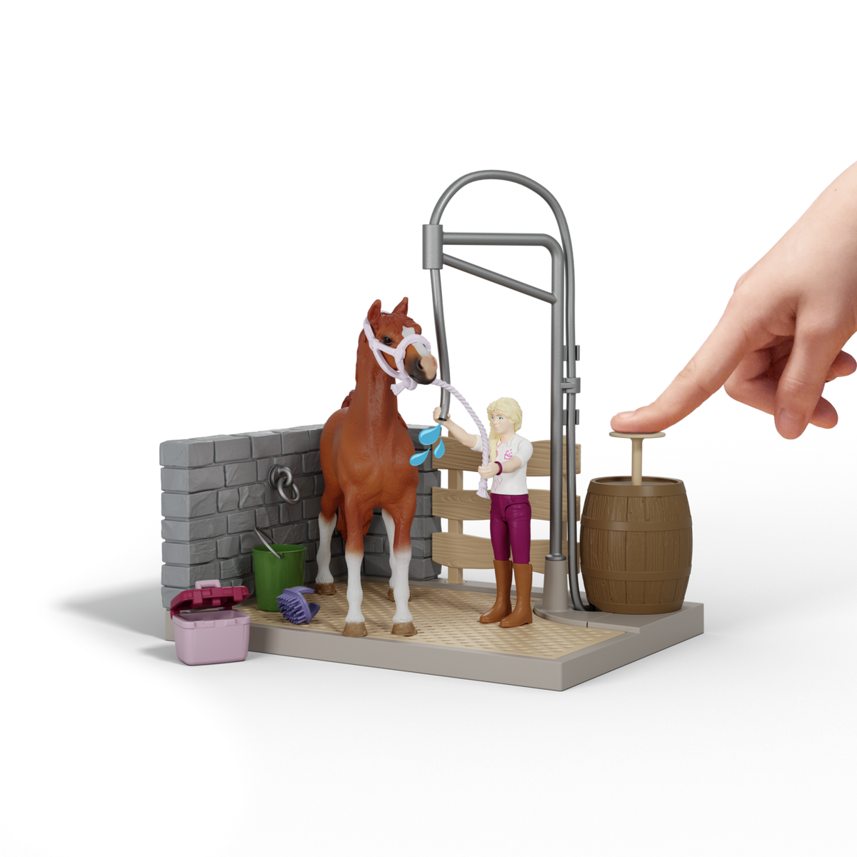 Schleich Sofia's Horse Wash 42792 HORSE CLUB playset with Sofia figure, American Saddlebred horse and working water pump
