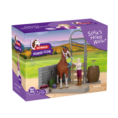 Schleich Sofia's Horse Wash 42792 HORSE CLUB playset with Sofia figure, American Saddlebred horse and working water pump