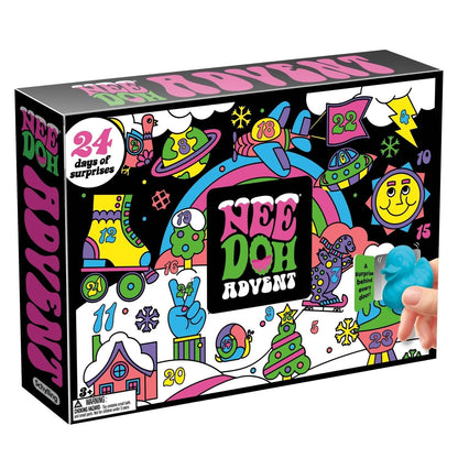 Schylling NeeDoh Christmas Advent Calendar 2026 featuring 24 squishy sensory surprises for kids