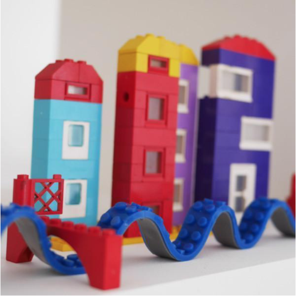 Zuru MAYKA Toy Block Tape - 2 Stud Roll 2m Aqua