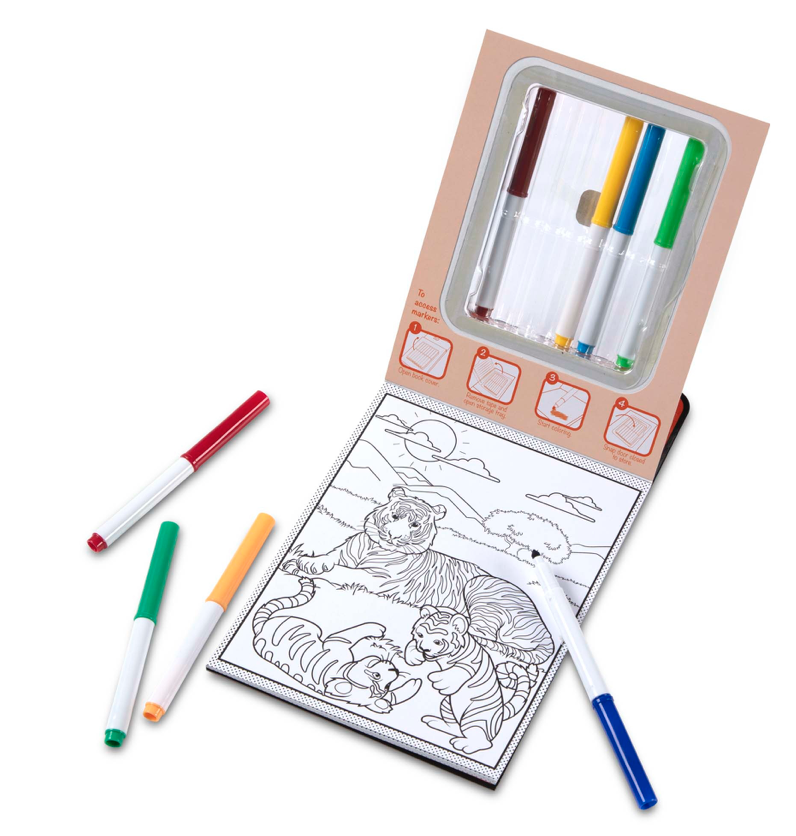 Melissa & Doug - ON the GO - Magic-Pattern - Wild Animals Coloring Pad