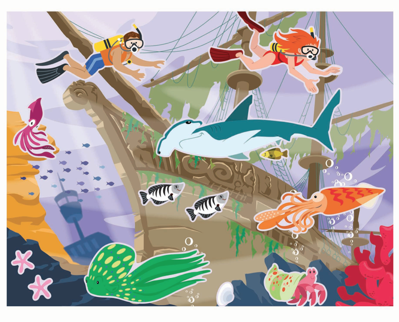 Melissa & Doug - Reusable Sticker Pad - Under the Sea